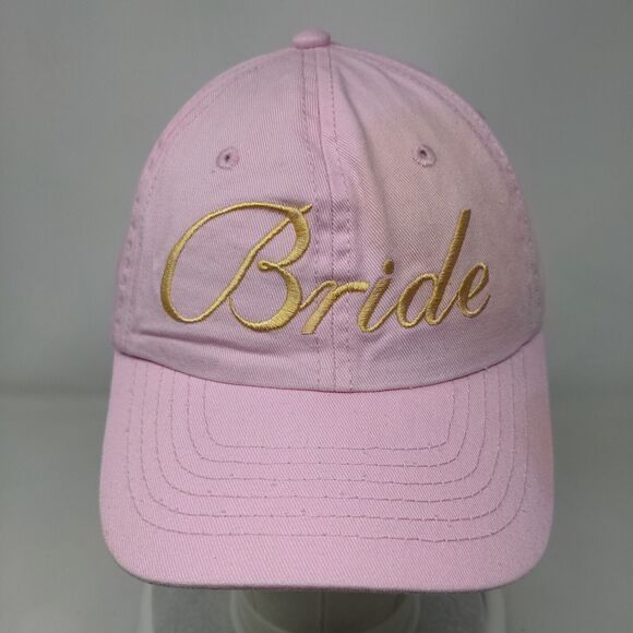 Bride Slideback Hat Pink One Size Adjustable Embroidered 6 Panel Dalix - Picture 2 of 8